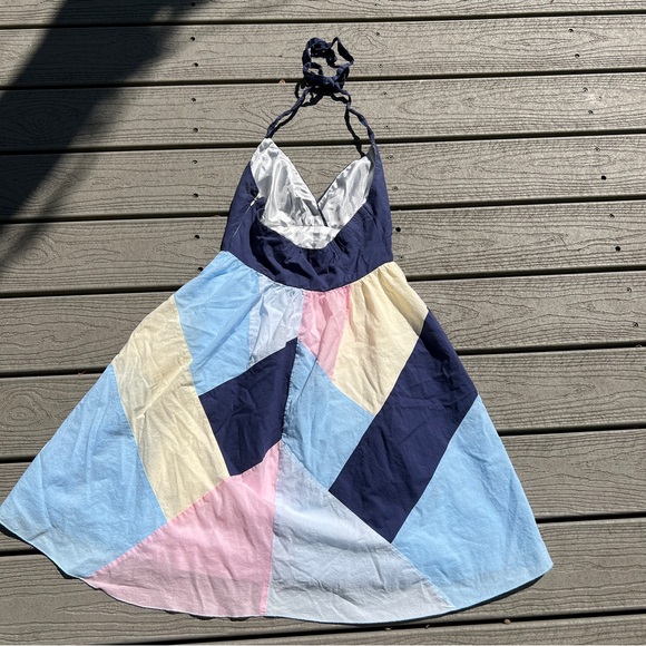 Y Apparel U.S.A: Colorful Halter Top Midi Dress. Women’s Size Medium. - Picture 4 of 10